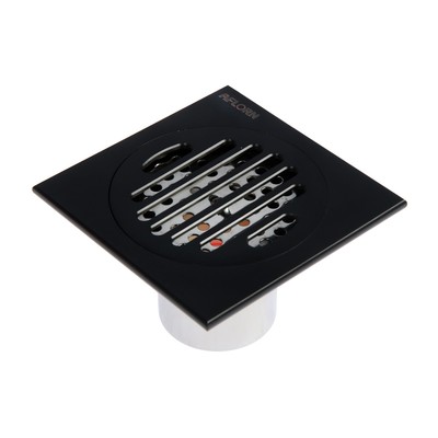 Трап AFLORN AF10510F-10, d=50 мм, вертикальный, 100×100 мм, латунь, черный