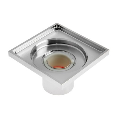 Трап AFLORN AF10610-10, d=50 мм, вертикальный, 100×100 мм, латунь, хром