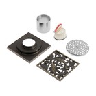 Трап AFLORN AF10810C-10, d=50 мм, вертикальный, 100×100 мм, латунь, с рисунком, античная бронза - фото 24424529