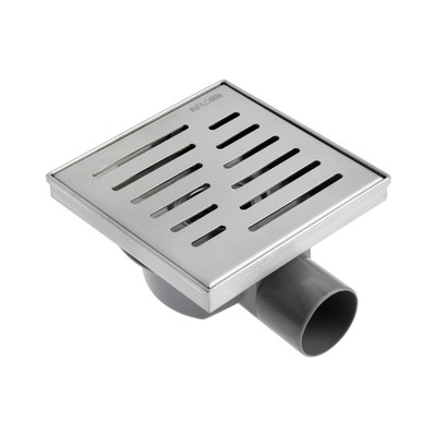 Трап AFLORN AF20915-15, d=50 мм, горизонтальный, 150×150 мм, нержавеющая сталь