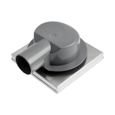 Трап AFLORN AF20915-15, d=50 мм, горизонтальный, 150×150 мм, нержавеющая сталь