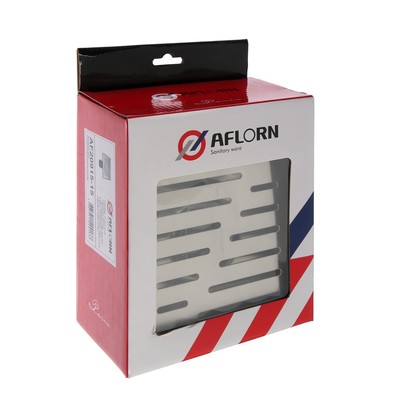 Трап AFLORN AF20915-15, d=50 мм, горизонтальный, 150×150 мм, нержавеющая сталь