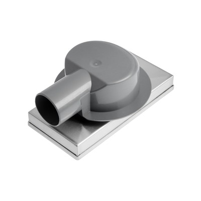 Трап AFLORN AF20410-20, d=50 мм, горизонтальный, с фланцем своб.вращением 360°,100×200 мм, нерж.сталь