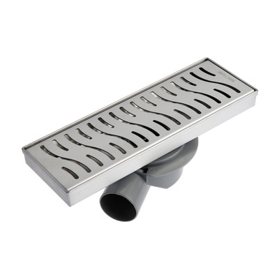 Трап AFLORN AF20410-30, d=50 мм, горизонтальный, с фланцем своб.вращением 360°,100×300 мм, нерж.сталь