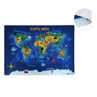 Накладка на стол пластиковая А3 (460×330 мм), Calligrata «Карта мира», 430 мкм, обучающая - Фото 2