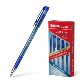 Ручка шариковая ErichKrause ULTRA-30 Original, узел 0.7 мм, чернила синие, длина письма 1000 метров