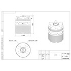 Ёмкость цилиндрическая, серия V, 1000 л, цвет голубой - Фото 2