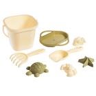 Набор игрушек для песочницы, 8 предметов: совочек, грабельки, сито, ведерко, 4 мягкие формочки - Фото 2