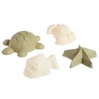 Набор игрушек для песочницы, 8 предметов: совочек, грабельки, сито, ведерко, 4 мягкие формочки - Фото 5