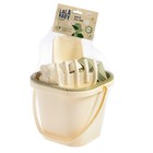 Набор игрушек для песочницы, 8 предметов: совочек, грабельки, сито, ведерко, 4 мягкие формочки - Фото 8