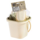 Набор игрушек для песочницы, 8 предметов: совочек, грабельки, сито, ведерко, 4 мягкие формочки - Фото 9