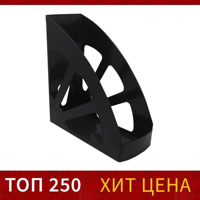 Лоток для бумаг Calligrata «Доступный офис», вертикальный, 1 отделение, чёрный, ширина 100 мм