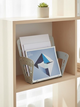 Лоток для бумаг веерный Calligrata «Доступный офис», 5 секций, серый