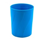 Подставка-стакан для канцелярии голубая - фото 296402391
