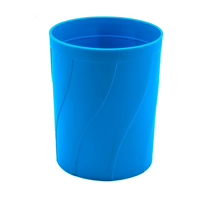 Подставка-стакан для канцелярии голубая - Фото 1