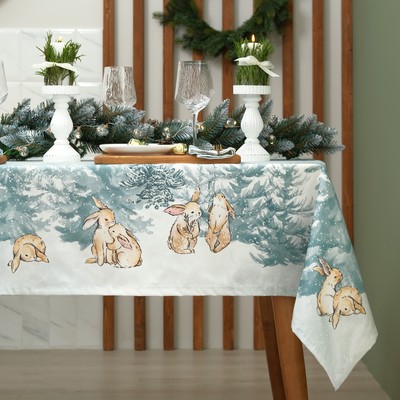 Скатерть новогодняя Этель Winter mood 150х180+/-2 см с ГМВО, 100% хл, саржа 190 г/м2