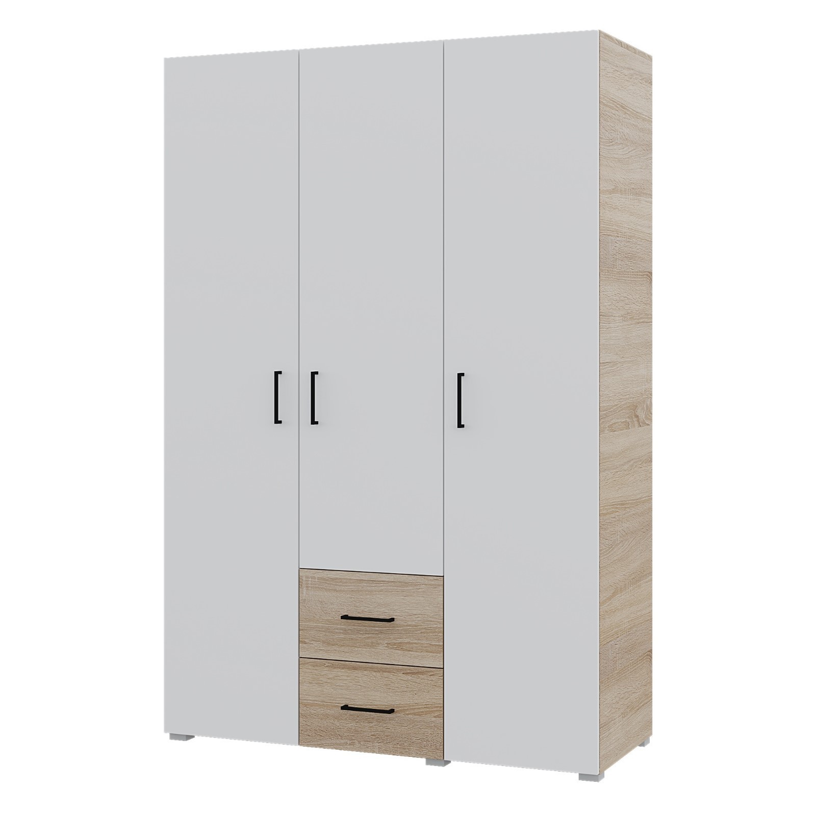 Шкаф Victor, 3 створчатый, с ящиками, цвет сонома/белый (9100310 ...