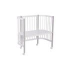 Кроватка-трансформер детская Polini kids Simple 120, приставная, цвет белый-серый - Фото 1