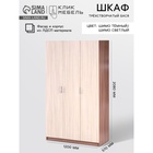 Шкаф распашной трёхстворчатый «Клик Мебель. Бася», 1200×570×2080 мм, цвет шимо тёмный/шимо светлый - Фото 1