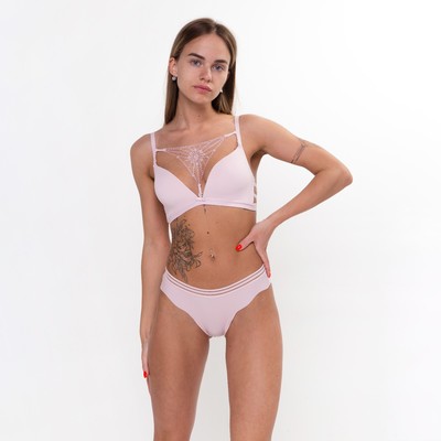 Комплект женский (топ/трусы), цвет пудра, размер 75В