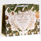 Пакет ламинированный горизонтальный «Новогодний подарок», XL 49 × 40 × 19 см - фото 318939542