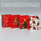 Пакет подарочный новогодний ламинированный «Снежинки», MS 18×23×10 см 7695772