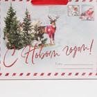 Пакет ламинированный горизонтальный «Новогодняя открытка», MS 18 × 23 × 10 см - Фото 4
