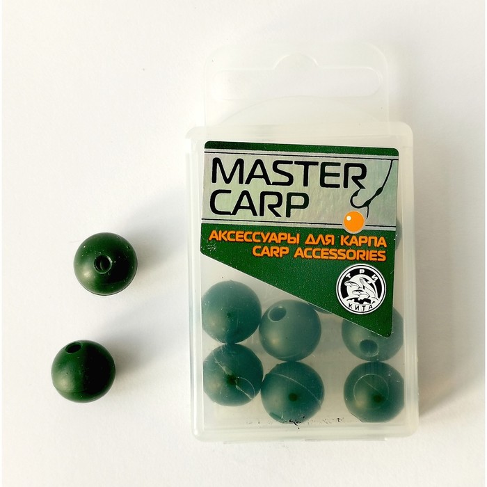Бусина, коробочка, силикон, d=11 мм, 10 шт, цвет зелёный - Фото 1