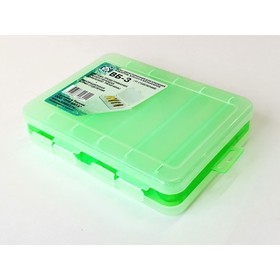 Коробка для воблеров и балансиров, 5+5 отделений, 200х160х45 мм, цвет зелёный