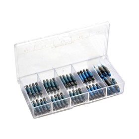 Набор коннекторов, в коробочке, 100х50х17 мм, 50 шт, цвет серо-синий перламутр