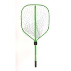 Подсачник «Квадрат», теннисная струна, матовый, d=55 см, 195 см, цвет зелёный - фото 293950132
