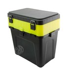 Ящик зимний, 4+4 отделения для приманок, 380х360х240 мм, цвет чёрно-жёлтый - фото 293950394