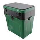 Ящик зимний, большой, 4+4 отделения для приманок, 380х360х240 мм, цвет зелёный - фото 293454518