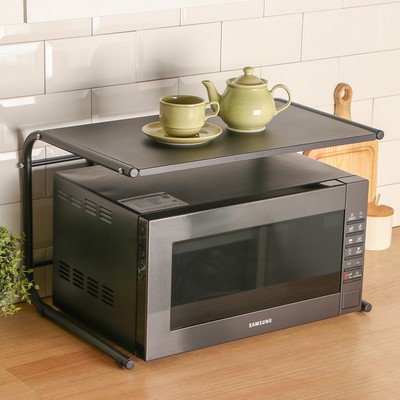 Полка металлическая для микроволновой печи, 56×38×35.5 см, чёрная