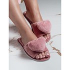 Тапочки женские, размер 40, цвет розовый - Фото 3