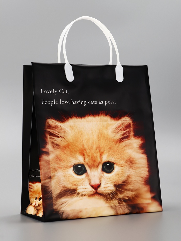 Пакет «Котенок», мягкий пластик, 26×23 см, 100 мкм - Фото 1