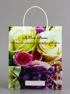 Пакет «Нежные розы», мягкий пластик, 26×23 см, 110 мкм - Фото 2