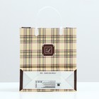 Пакет "Джентльмен", бежевый, мягкий пластик, 26 x 23 см, 100 мкм 9079505