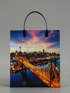 Пакет «Вечерний город», мягкий пластик, 26×23 см, 110 мкм - Фото 2