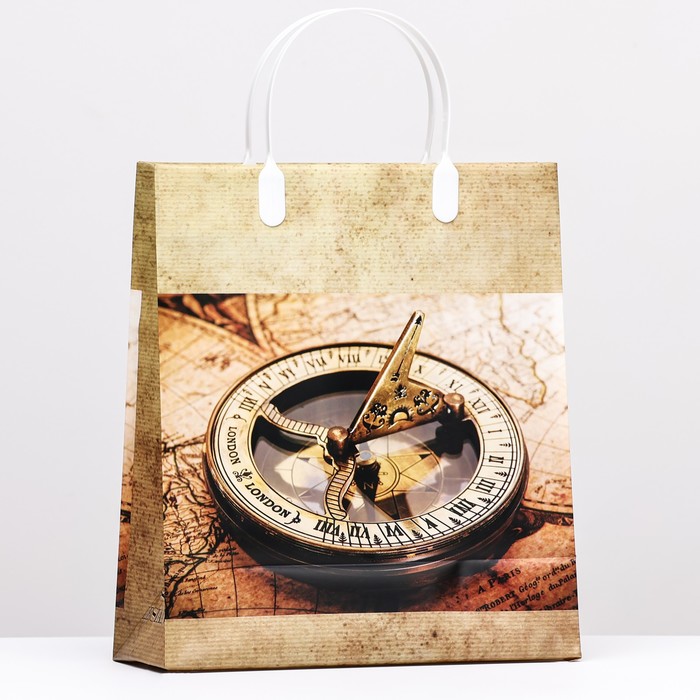 Пакет "Золотой компас", мягкий пластик, 26 x 23 см, 110 мкм - Фото 1