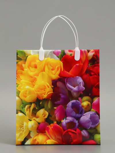 Пакет «Цветочная фантазия», мягкий пластик, 26×23 см, 110 мкм