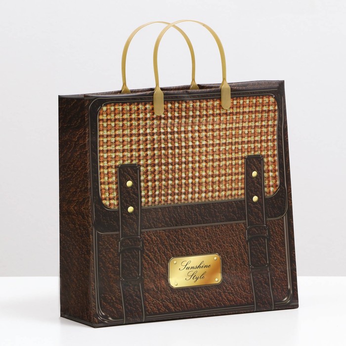 Пакет «Портфель», мягкий пластик, 30×30 см, 120 мкм - Фото 1