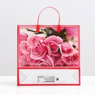 Пакет "Розовые розы", мягкий пластик, 29 x 30 см, 100 мкм - Фото 2