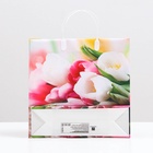 Пакет «Нежные тюльпаны», мягкий пластик, 30×30 см, 120 мкм - Фото 3