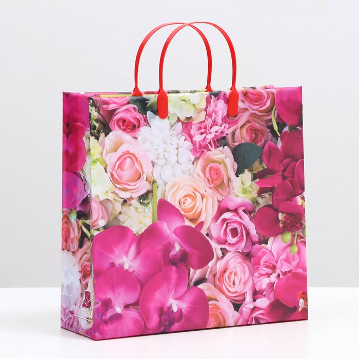 Пакет «Любимые цветы», мягкий пластик, 30×30 см, 100 мкм - Фото 1