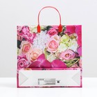 Пакет «Любимые цветы», мягкий пластик, 30×30 см, 100 мкм - Фото 2