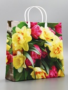 Пакет «Букет для мамы», мягкий пластик, 30×30 см, 120 мкм - Фото 1