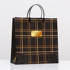 Пакет «Черно-золотая клетка», мягкий пластик, 30×30 см, 120 мкм - Фото 3