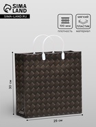 Пакет «Черное плетение», мягкий пластик, 29×30 см, 100 мкм - Фото 1