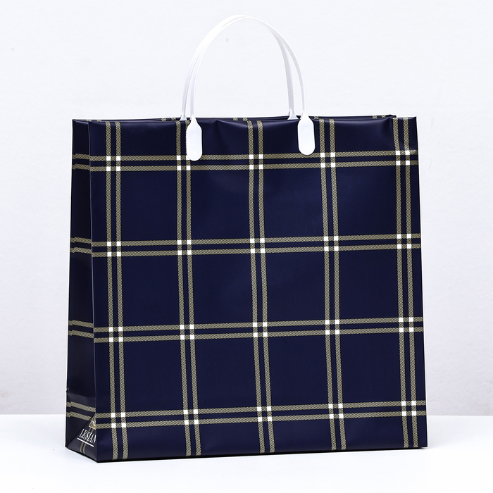 Пакет «Синяя клетка», мягкий пластик, 29×30 см, 100 мкм - Фото 1